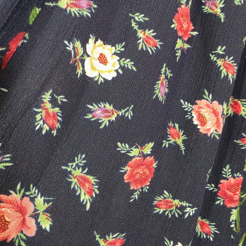 Susan Bristol Women Skirt Mix Floral Rayon Maxi Elastic Waist Vintage Boho SZ XL - Picture 9 of 10